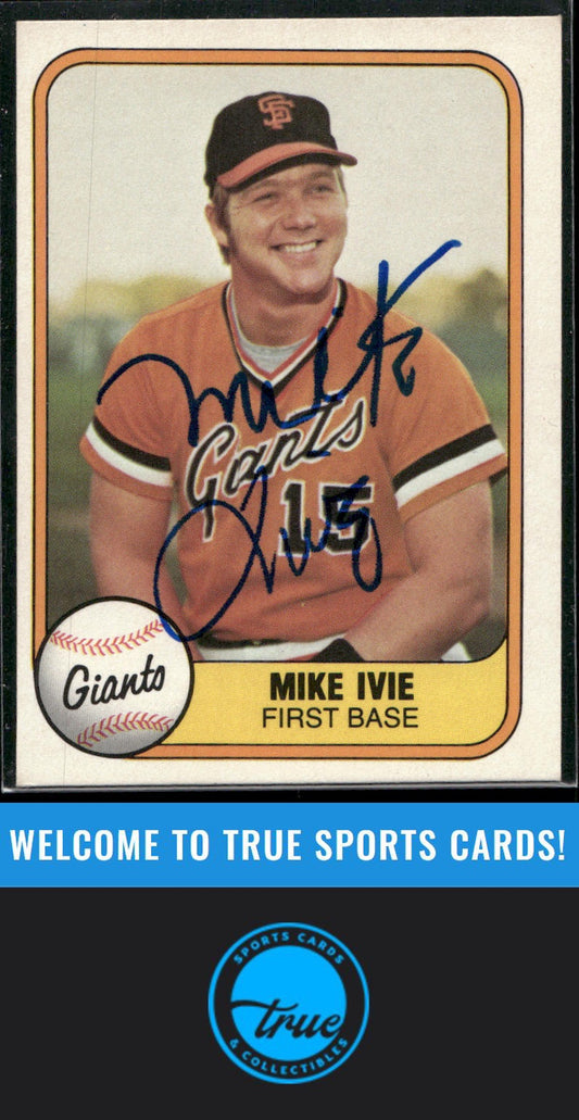 1981 Fleer #435 Mike Ivie Auto