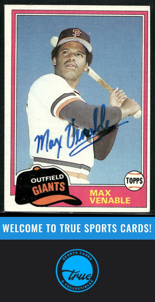 1981 Topps #484 Max Venable Auto