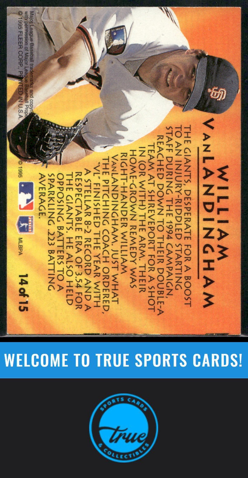 1995 Ultra #14 William Van Landingham 2nd Year Standouts Auto