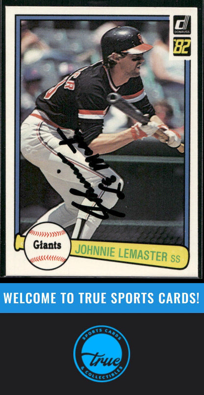 1982 Donruss #524 Johnnie LeMaster Auto