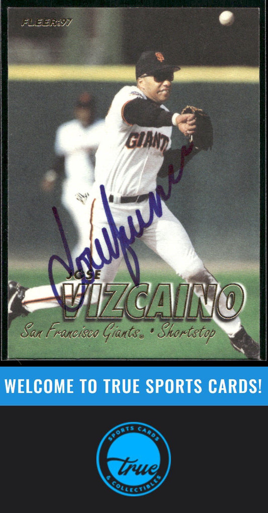 1997 Fleer #601 Jose Vizcaino Auto