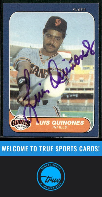 1986 Fleer Update #U-92 Luis Quinones Auto