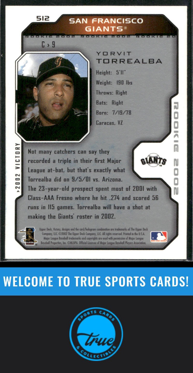 2002 Upper Deck Victory #512 Yorvit Torrealba Auto