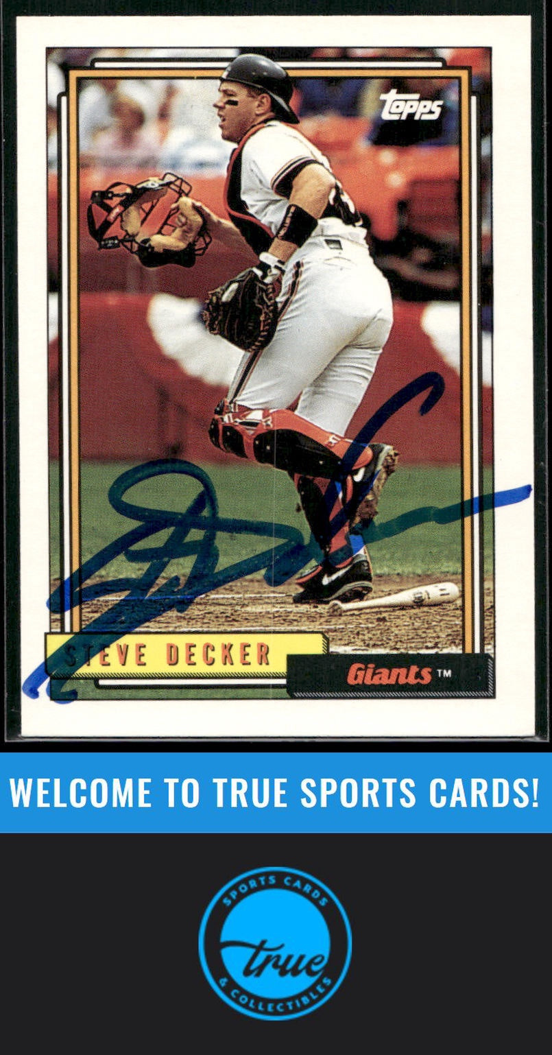 1992 Topps #593 Steve Decker Auto