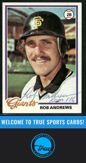 1978 Topps #461 Rob Andrews Auto