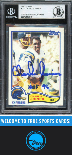 1982 Topps #233 Charlie Joiner Auto BGS Authentic (2549)