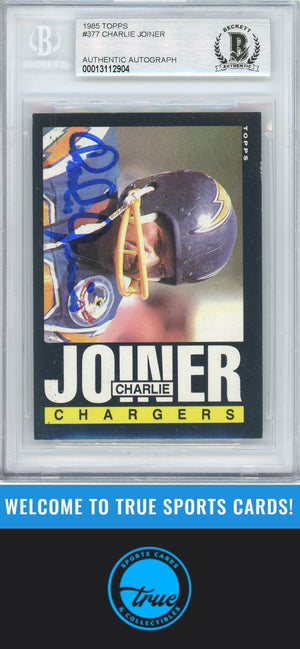 1985 Topps #377 Charlie Joiner Auto BGS Authentic (2904)