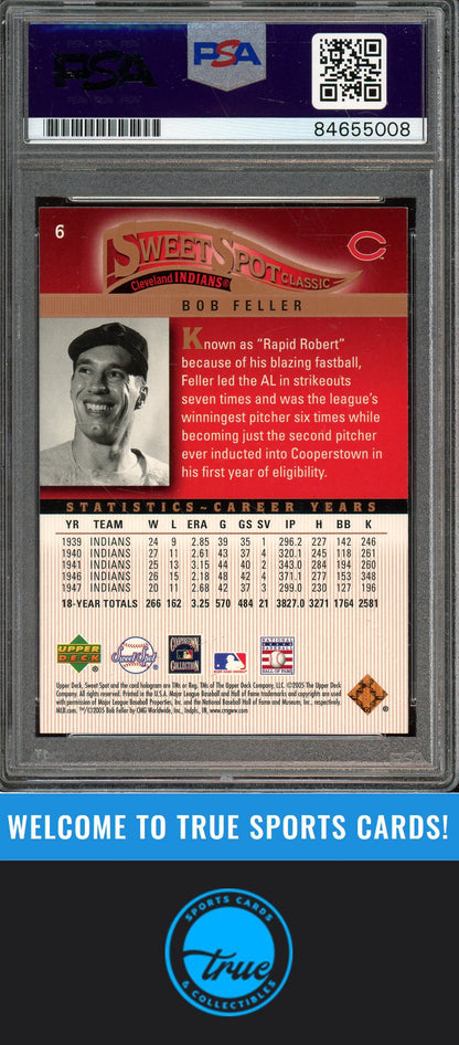 2005 Upper Deck Sweet Spot Classic #6 Bob Feller Auto PSA Authentic (5008)