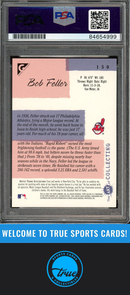 2001 Topps Gallery #150 Bob Feller Auto PSA Authentic (4999)