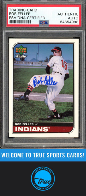 1998 Upper Deck Retro #28 Bob Feller Auto PSA Authentic (QUANTITY AVAILABLE)