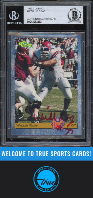 1993 Classic #8 Willie Roaf Rookie Auto BGS Authentic (3363)