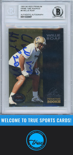 1993 SkyBox Premium #PR9 Willie Roaf Primetime Rookies Auto BGS Authentic (5487)