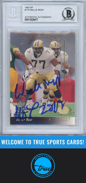 1993 SP #179 Willie Roaf Rookie Auto BGS Authentic