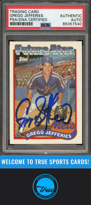 1989 Topps #233 Gregg Jefferies Auto PSA DNA Authentic (QUANTITY AVAILABLE)
