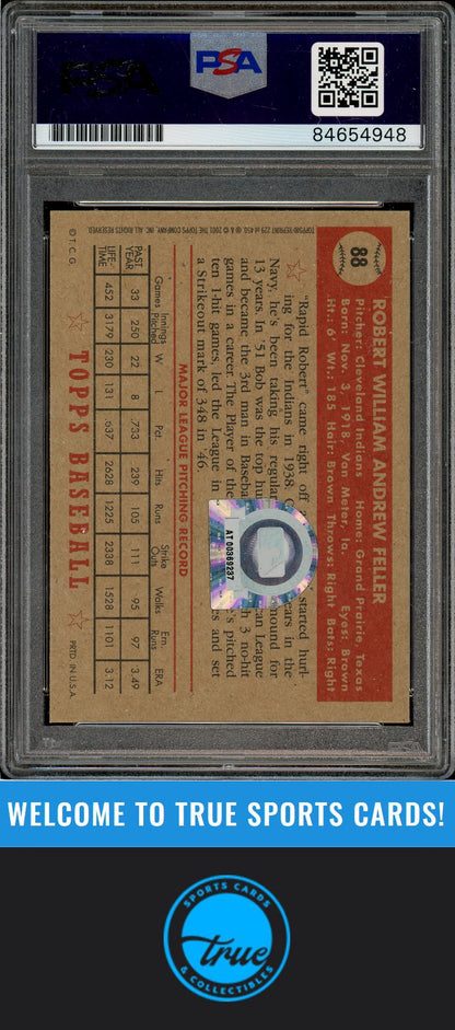 2012 Topps Archives #88 Bob Feller Reprints Auto PSA Authentic (4948)