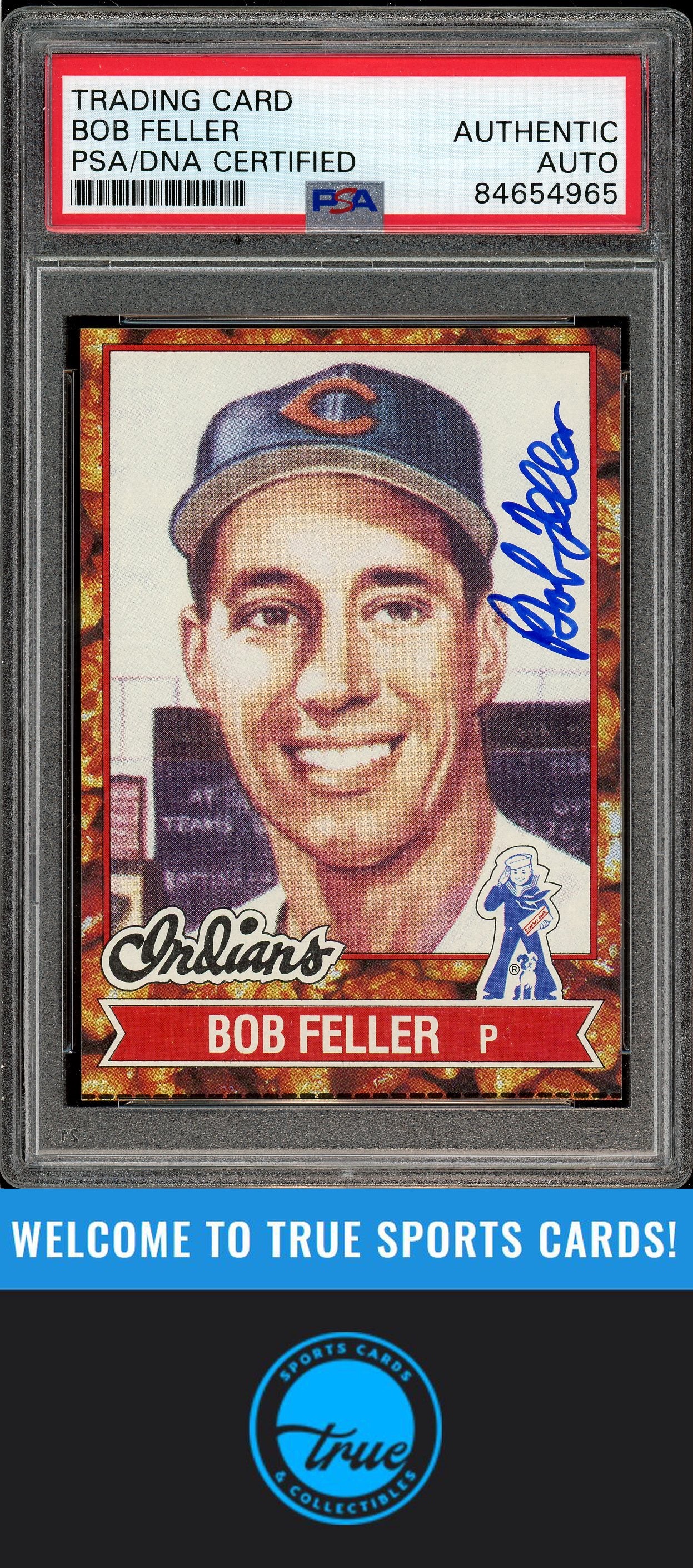 1982 Topps Cracker Jack #2 Bob Feller Auto PSA Authentic (4965)