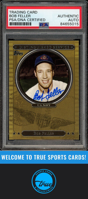 2007 Topps #DS3 Bob Feller Distinguished Service Auto PSA Authentic (QUANTITY AVAILABLE)