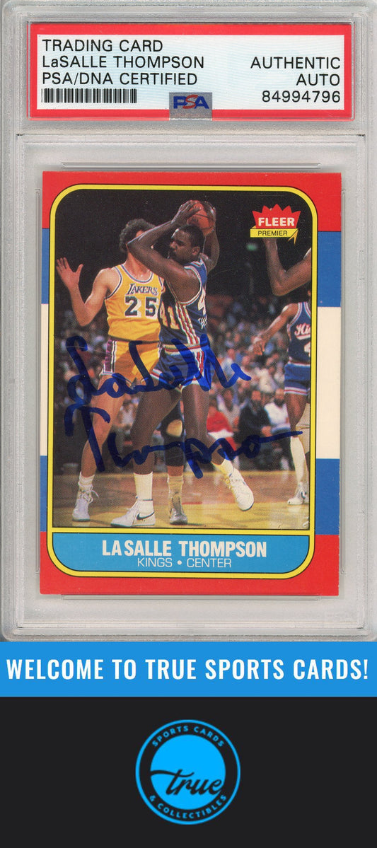 1986-87 Fleer #110 LaSalle Thompson Rookie Auto PSA Authentic (4796)