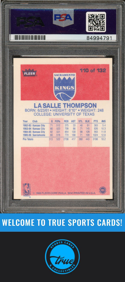 1986-87 Fleer #110 LaSalle Thompson Rookie Auto PSA Authentic (4791)