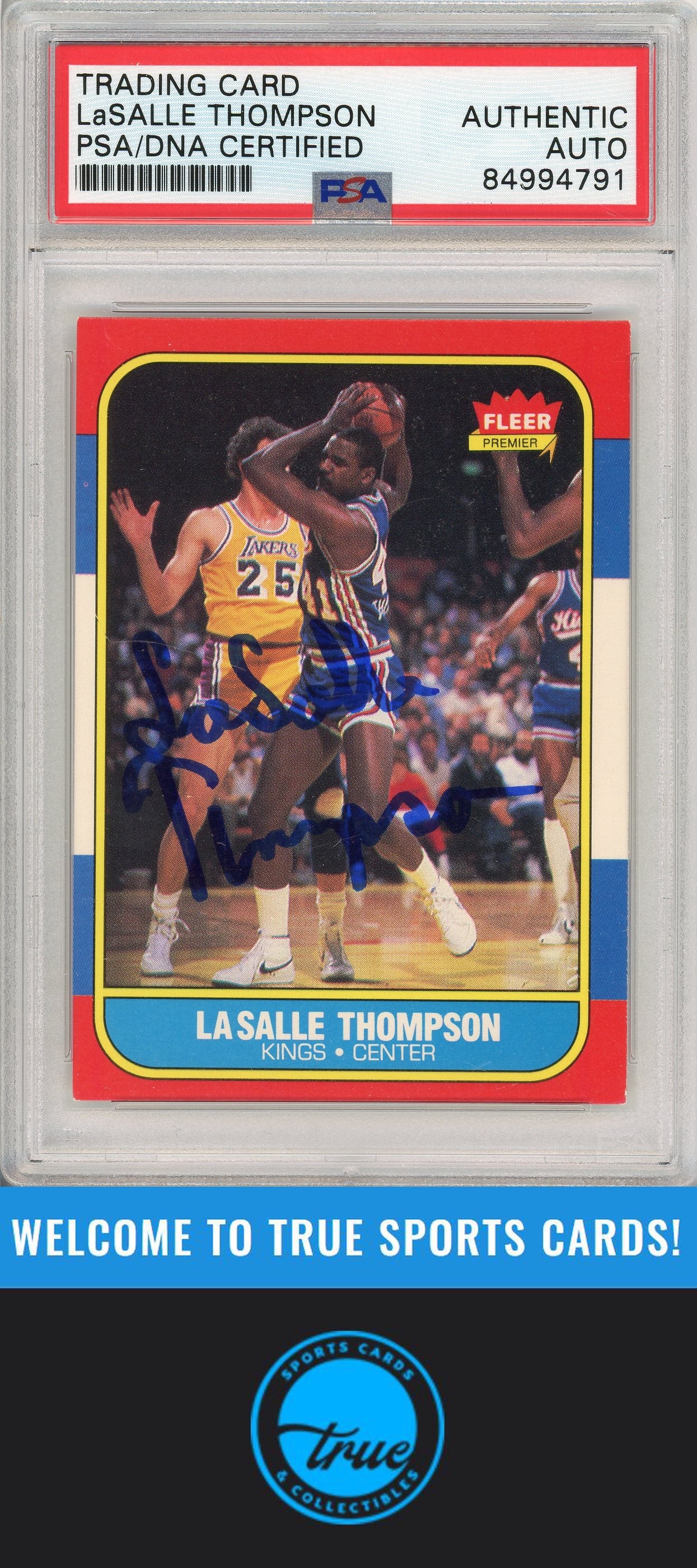 1986-87 Fleer #110 LaSalle Thompson Rookie Auto PSA Authentic (4791)