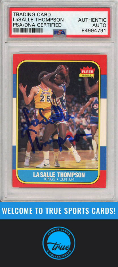 1986-87 Fleer #110 LaSalle Thompson Rookie Auto PSA Authentic (4791)