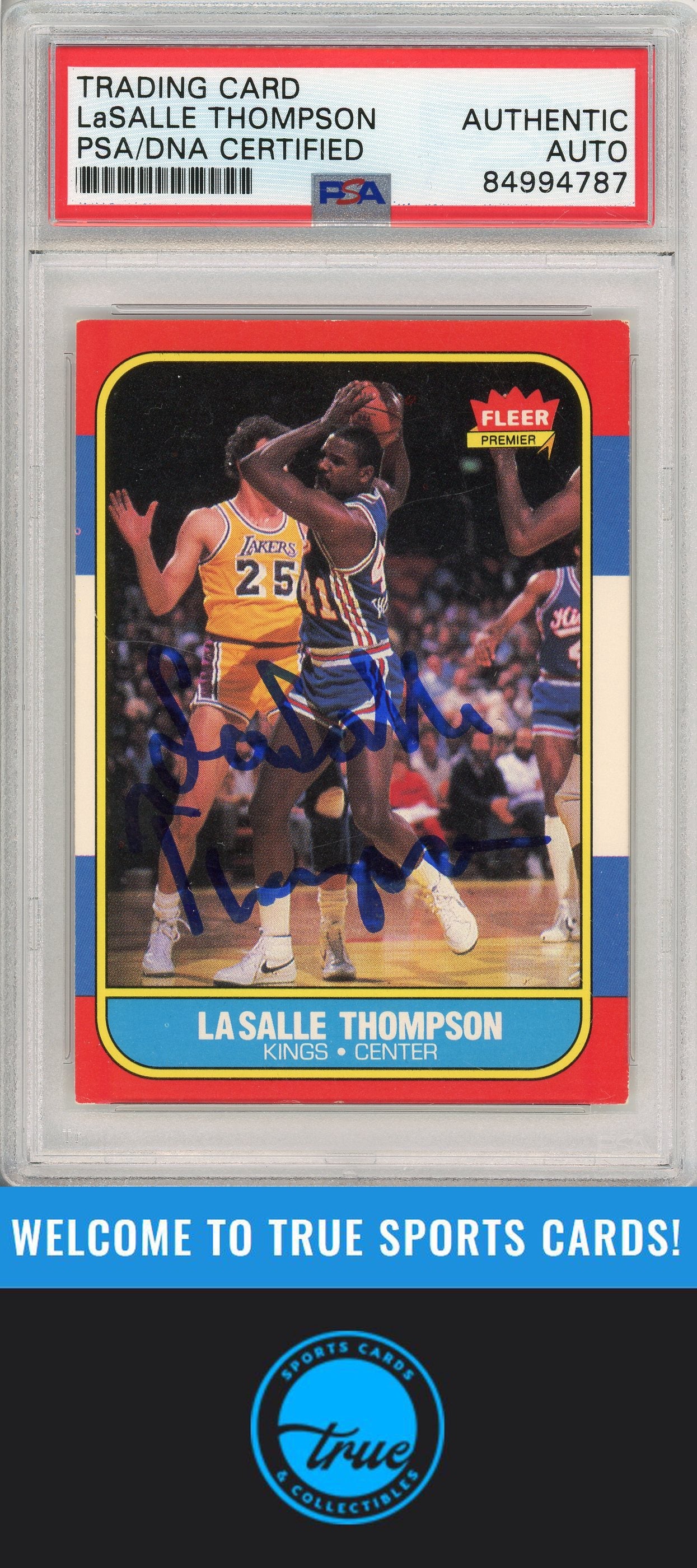 1986-87 Fleer #110 LaSalle Thompson Rookie Auto PSA Authentic (4787)