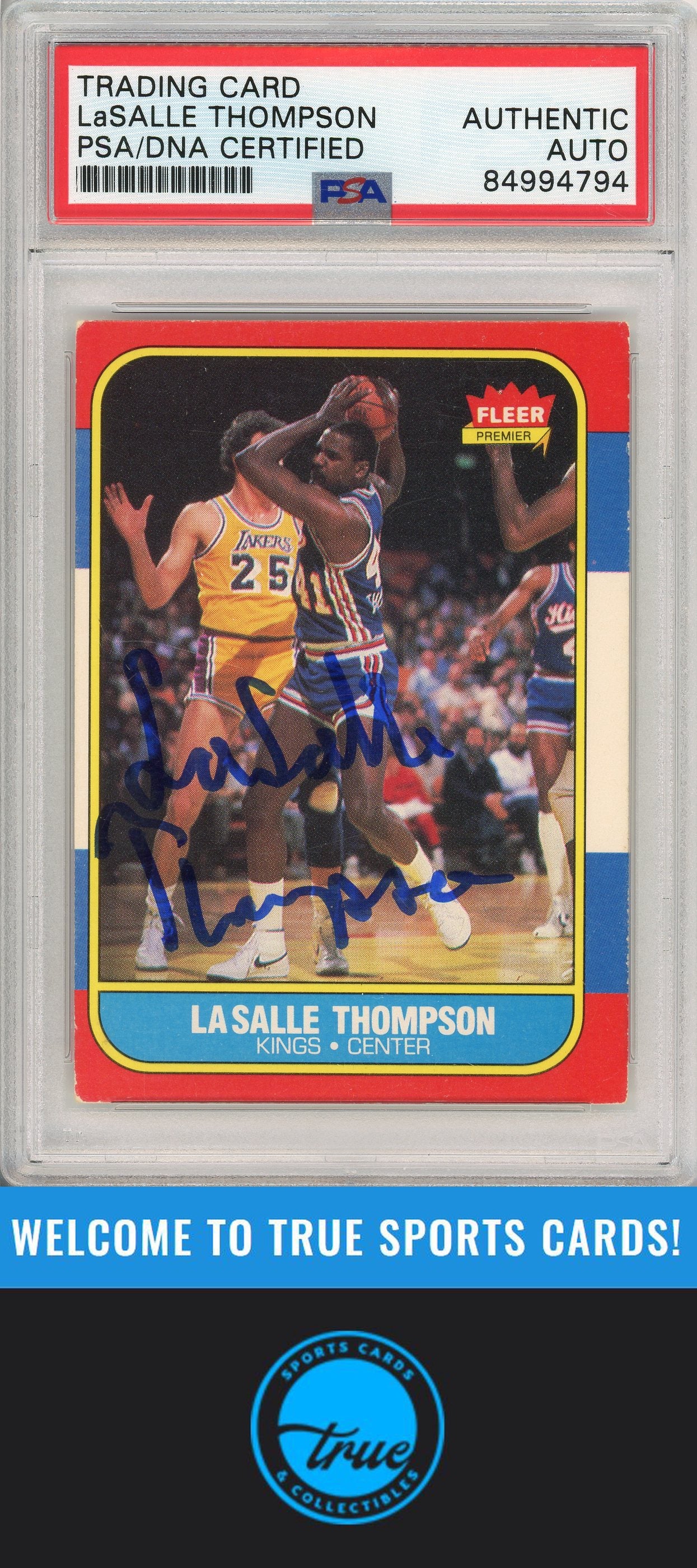 1986-87 Fleer #110 LaSalle Thompson Rookie Auto PSA Authentic (4794)