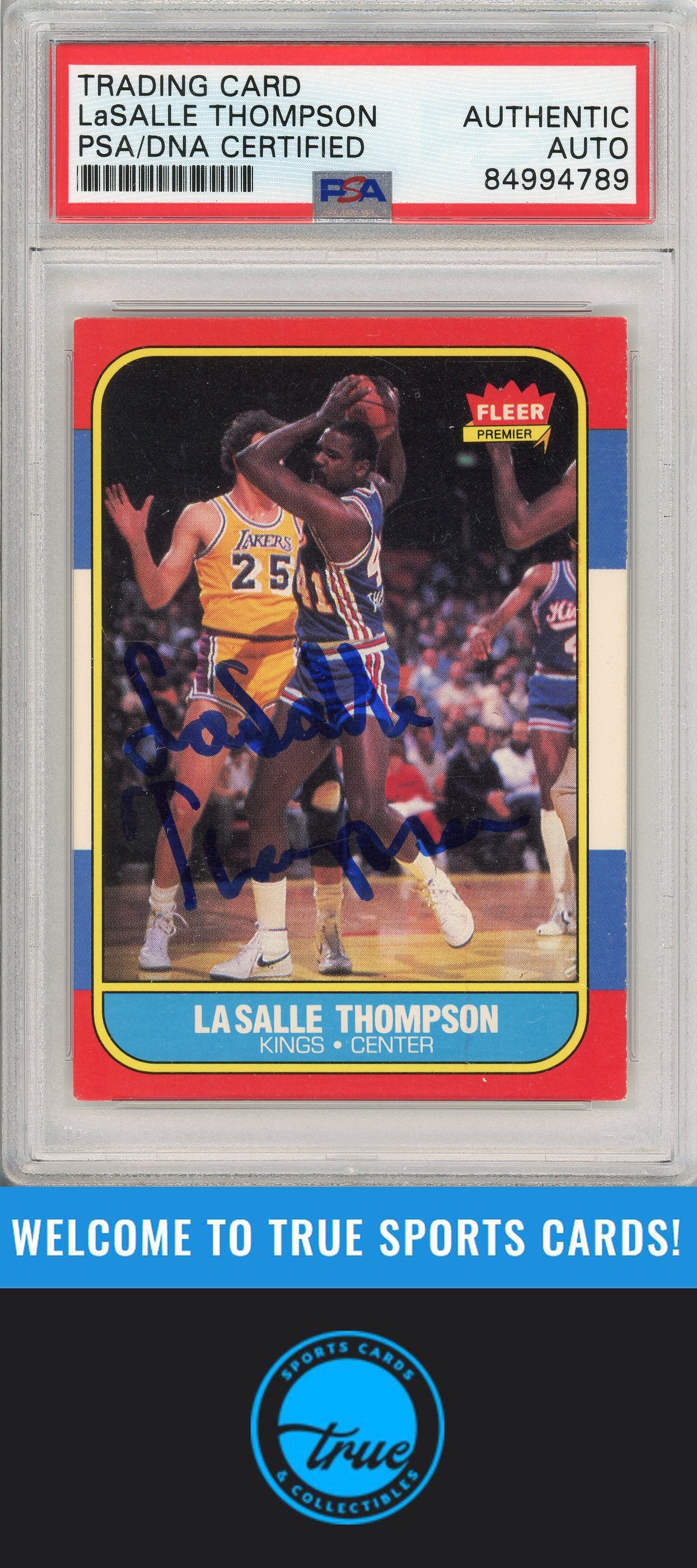 1986-87 Fleer #110 LaSalle Thompson Rookie Auto PSA Authentic (4789)