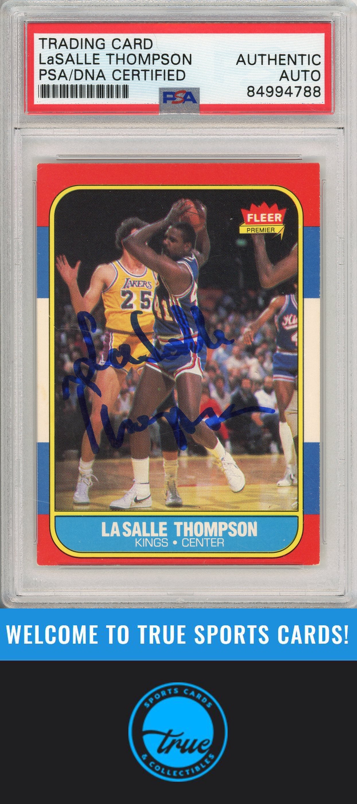 1986-87 Fleer #110 LaSalle Thompson Rookie Auto PSA Authentic (4788)