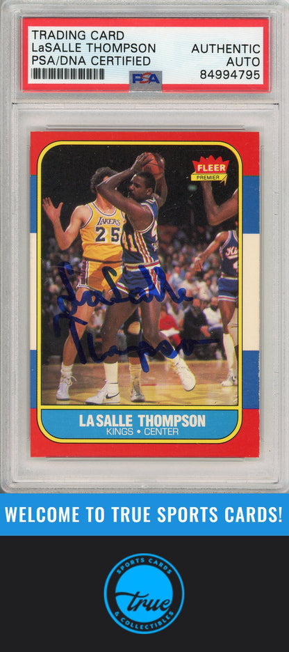 1986-87 Fleer #110 LaSalle Thompson Rookie Auto PSA Authentic (4795)