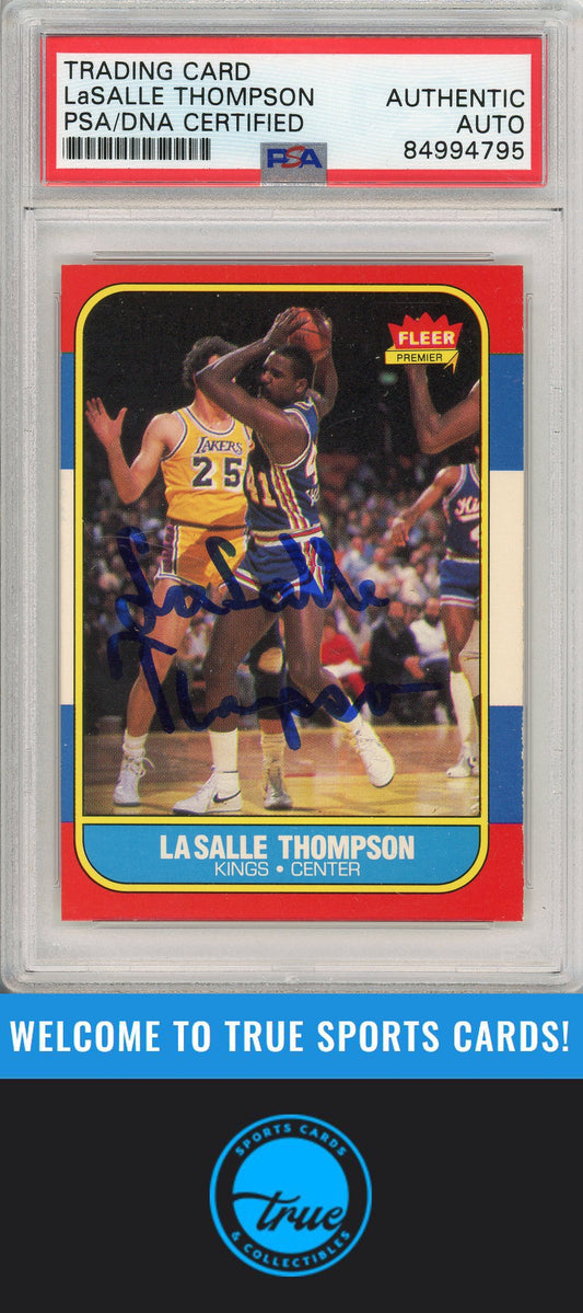 1986-87 Fleer #110 LaSalle Thompson Rookie Auto PSA Authentic (4795)