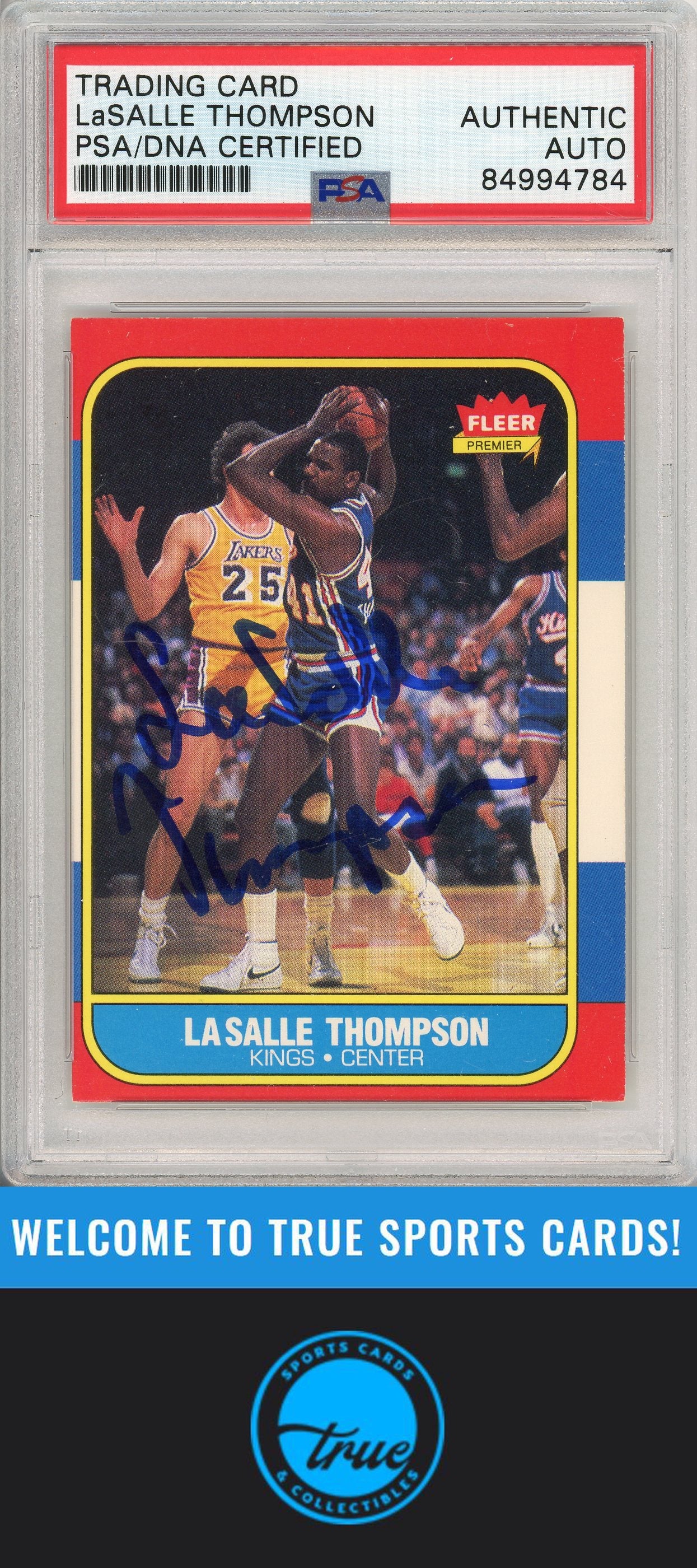 1986-87 Fleer #110 LaSalle Thompson Rookie Auto PSA Authentic (4784)