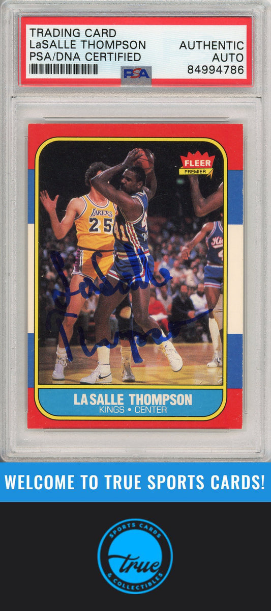 1986-87 Fleer #110 LaSalle Thompson Rookie Auto PSA Authentic (4786)