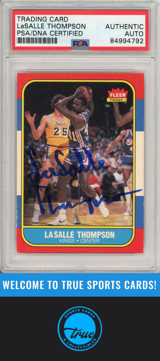 1986-87 Fleer #110 LaSalle Thompson Rookie Auto PSA Authentic (4792)