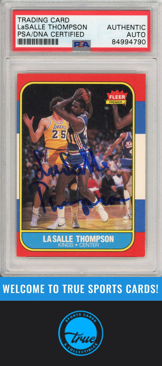 1986-87 Fleer #110 LaSalle Thompson Rookie Auto PSA Authentic (4790)