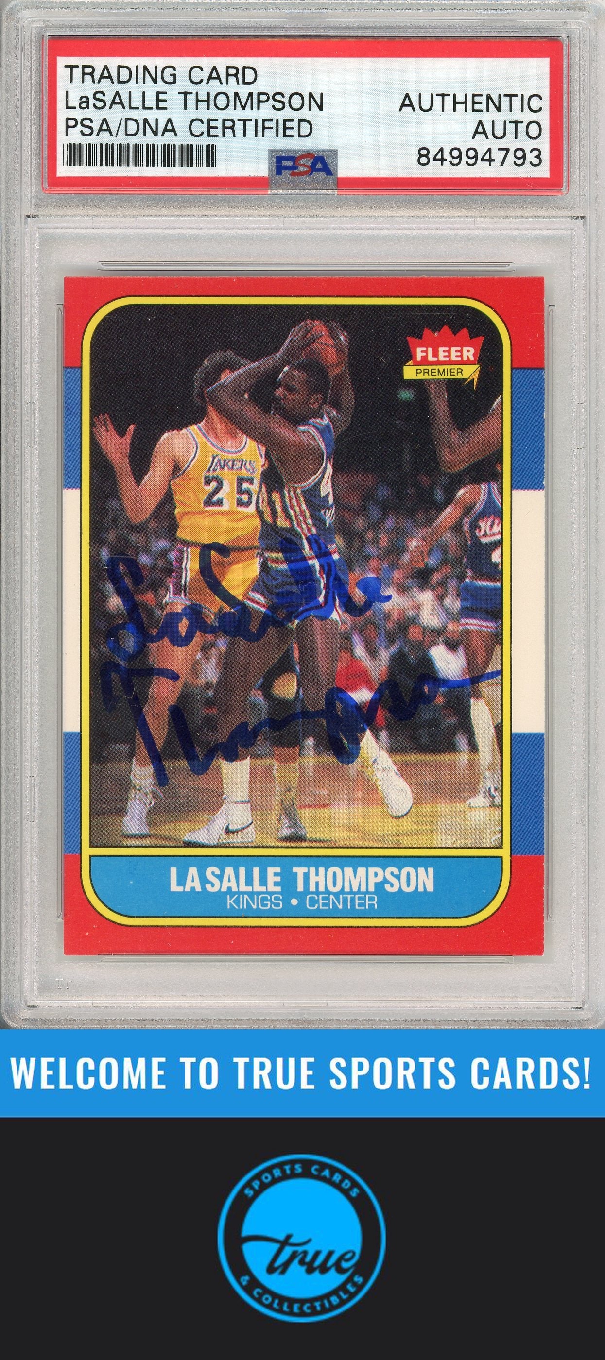 1986-87 Fleer #110 LaSalle Thompson Rookie Auto PSA Authentic (4793)