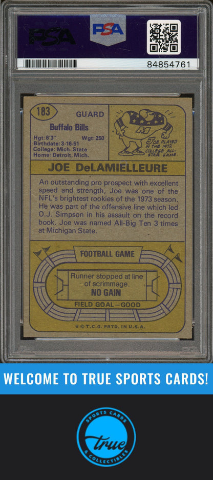 1974 Topps #183 Joe DeLamielleure Rookie Auto "HOF 03" PSA Authentic (4761)