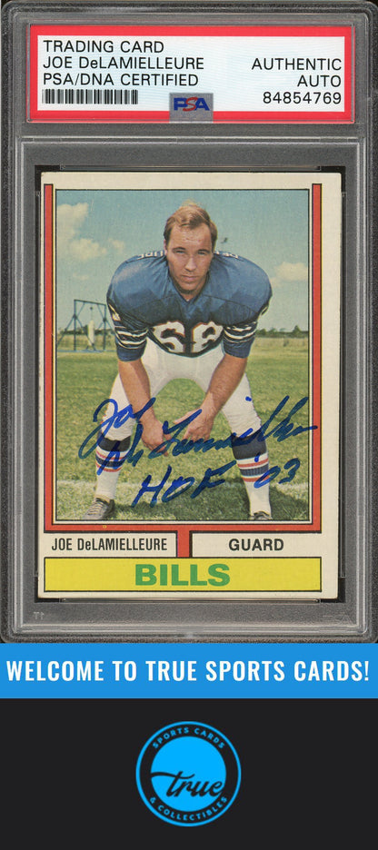 1974 Topps #183 Joe DeLamielleure Rookie Auto "HOF 03" PSA Authentic (4769)