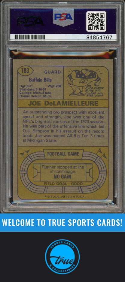 1974 Topps #183 Joe DeLamielleure Rookie Auto "HOF 03" PSA Authentic (4767)