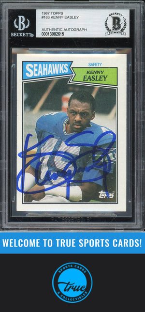 1987 Topps #183 Kenny Easley Auto BGS Authentic (2615)
