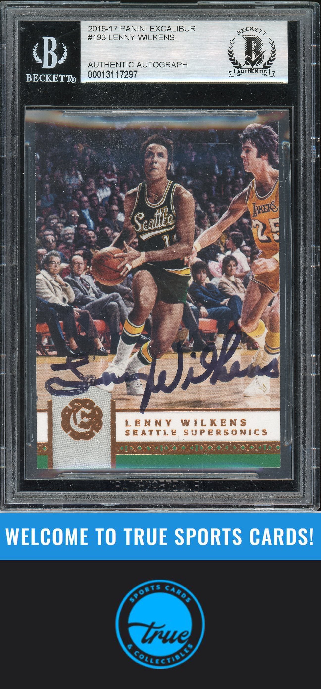 2016-17 Panini Excalibur #193 Lenny Wilkens Auto BGS Authentic (7297)