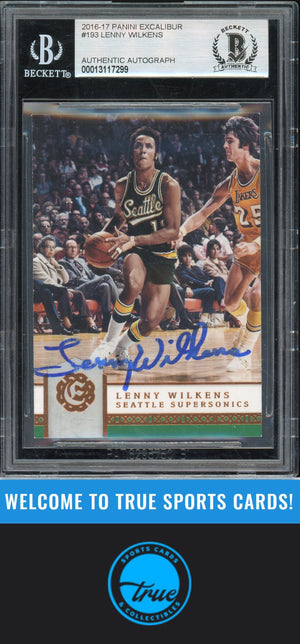 2016-17 Panini Excalibur #193 Lenny Wilkens Auto BGS Authentic