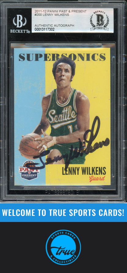 2011-12 Panini Past & Present #200 Lenny Wilkens Auto BGS Authentic (7302)