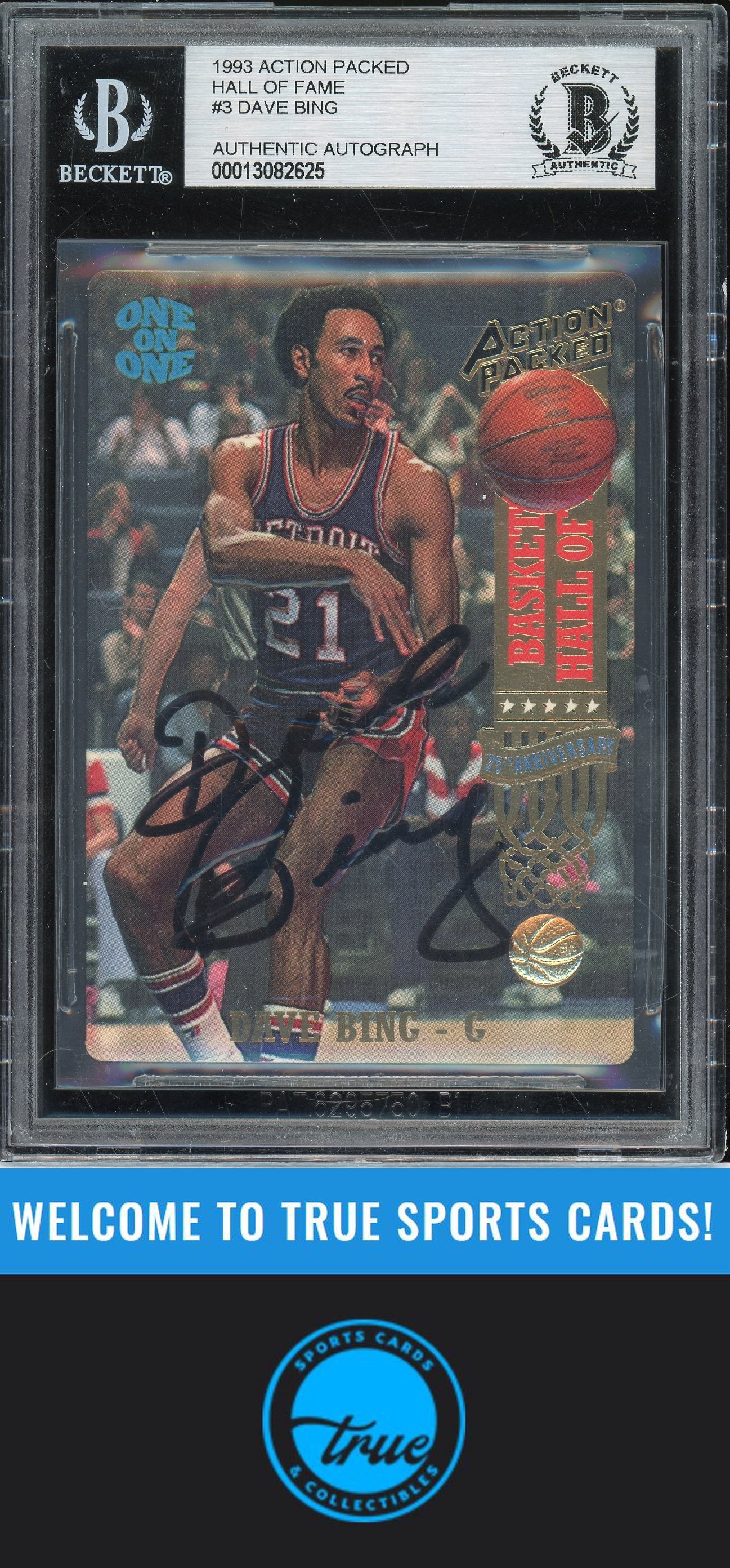 1993 Action Packed Hall of Fame #3 Dave Bing Auto BGS Authentic (2625)