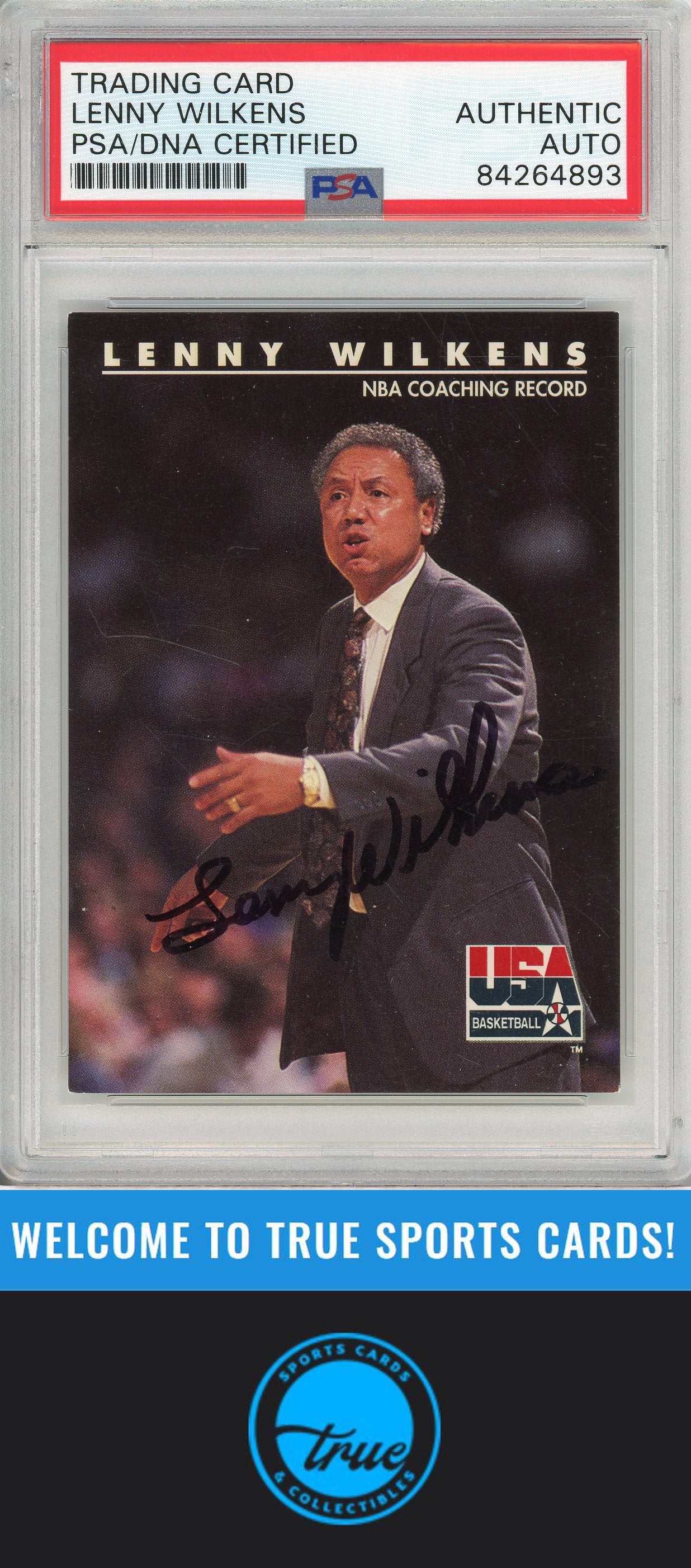 1992 SkyBox USA #98 Lenny Wilkens Auto PSA Authentic (4893)