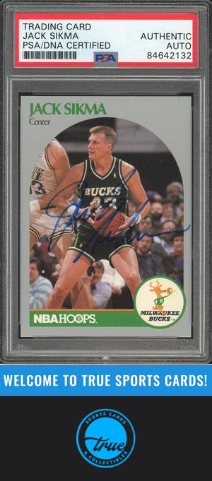 1990-91 Hoops #183 Jack Sikma Auto PSA Authentic QUANTITY AVAILABLE