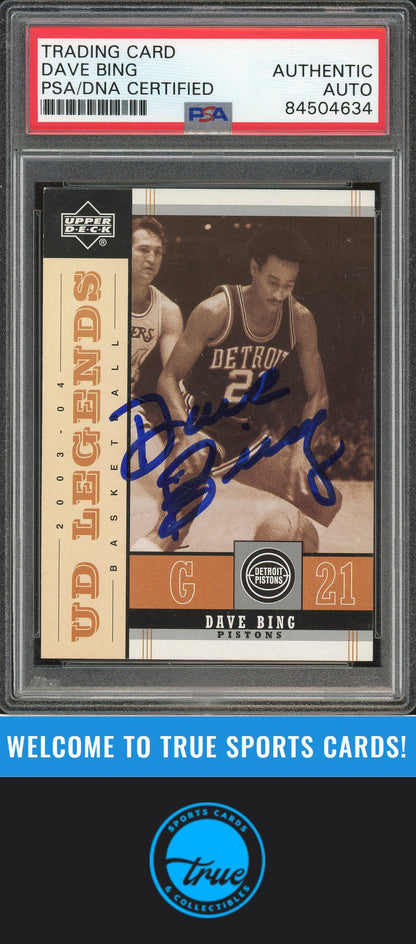 2003-04 Upper Deck Legends #24 Dave Bing Throwback Auto PSA Authentic (4634)