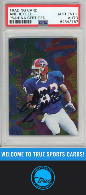 1996 Playoff Illusions #58 Andre Reed Auto PSA Authentic (2167)