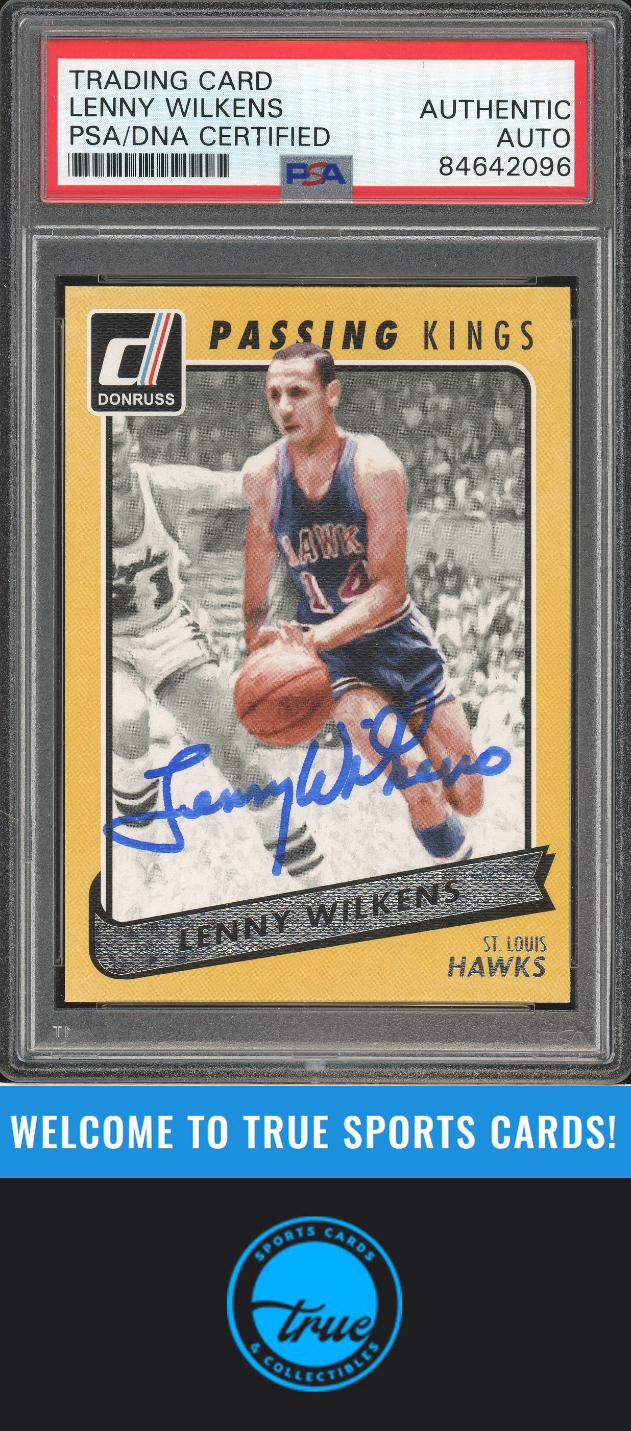 2015-16 Donruss #6 Lenny Wilkens Passing Kings Auto PSA Authentic (2096)