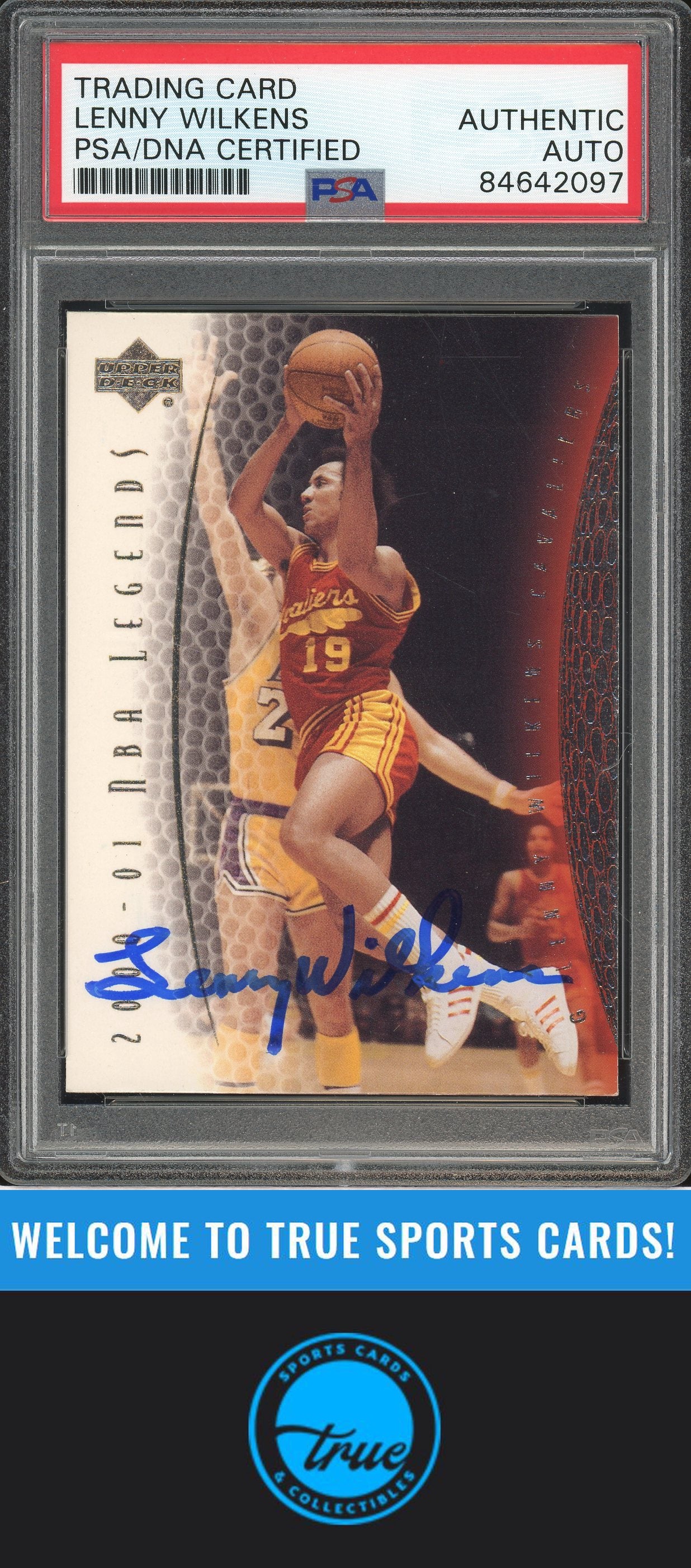 2000-01 Upper Deck Legends #46 Lenny Wilkens Auto PSA Authentic (2097)